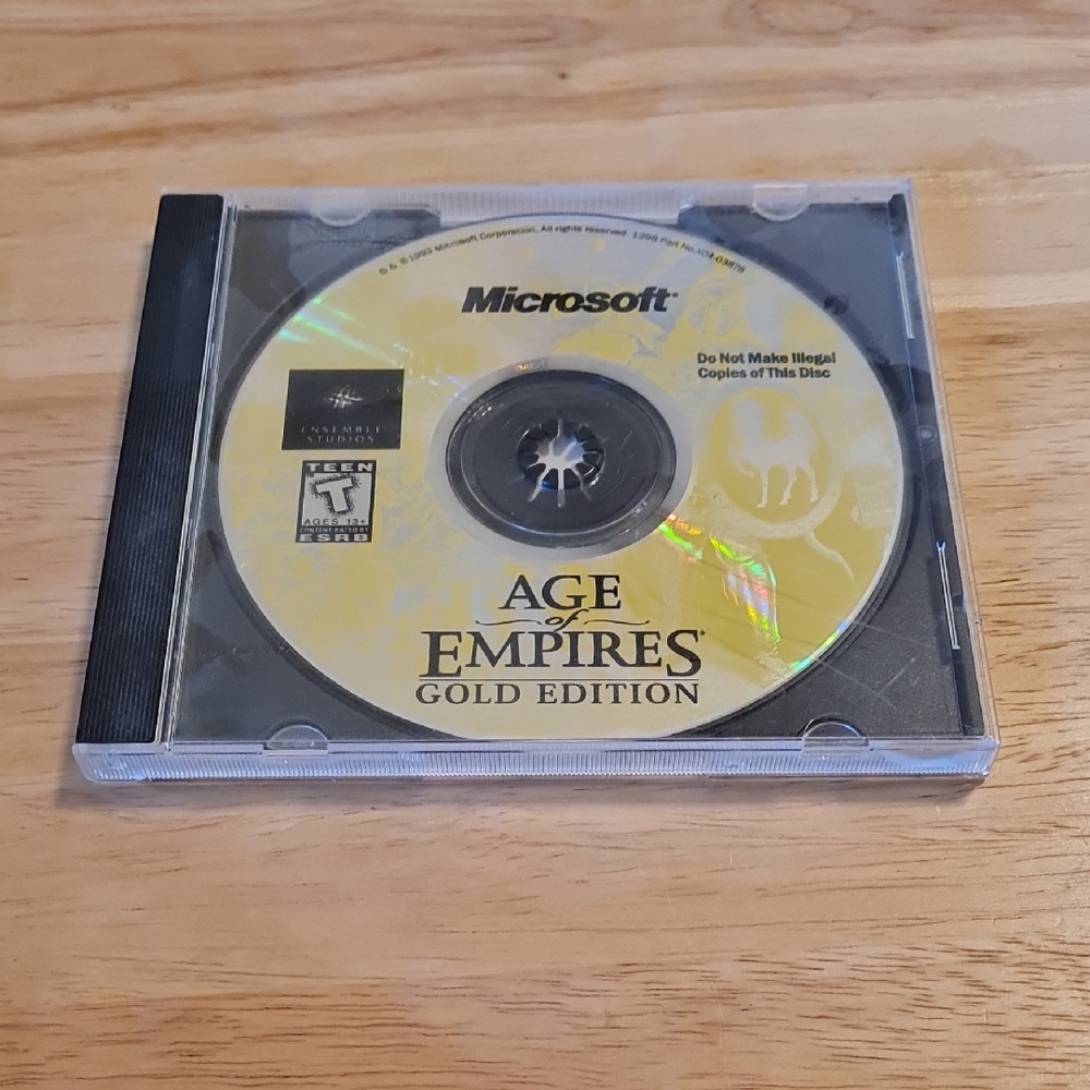 Microsoft Age of Empires Gold Edition CD 1990s Vintage/Used Requires PC